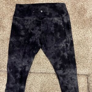 lululemon athletica women’s Black Tie-Dye Leggings